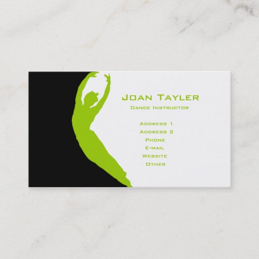 Customizable Dance Instructor Business Card Template