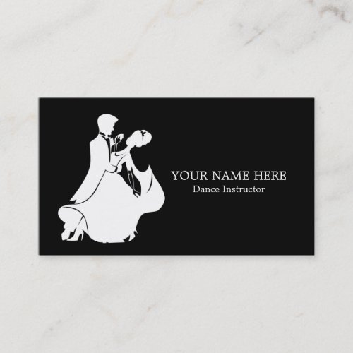 Dance Instructor Business Card Template