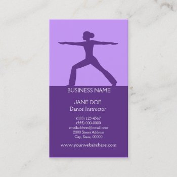 Dance Instructor Business Card Template by ArtbyMonica at Zazzle