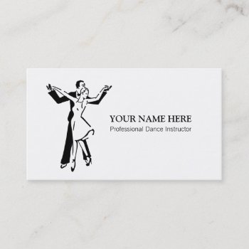 Dance Instructor Business Card Template by coolbusinesscards at Zazzle