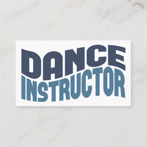 Dance Instructor Business Cards