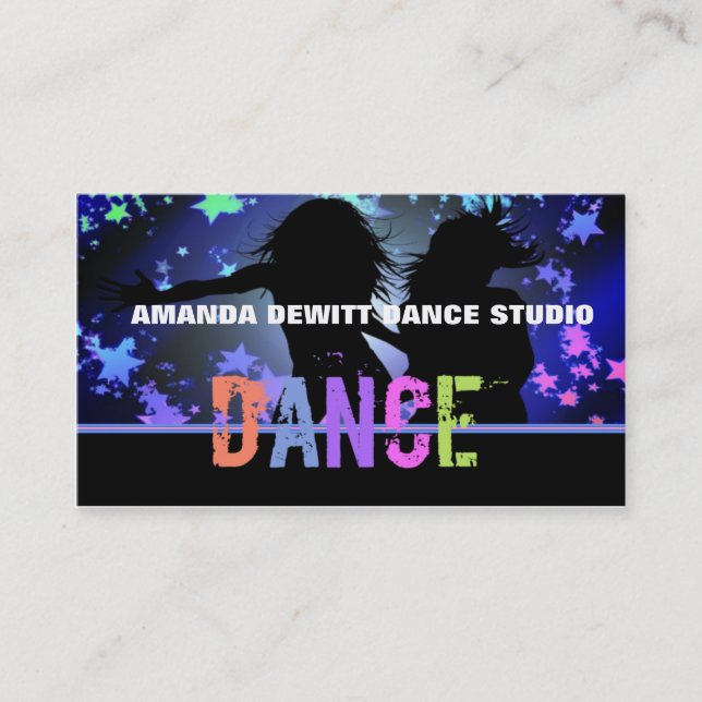 Dance Instructor Business Cards (Front)