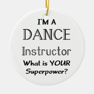 dance instructor ceramic ornament