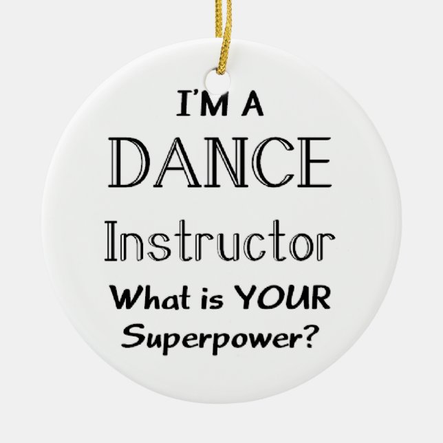 dance instructor ceramic ornament (Front)