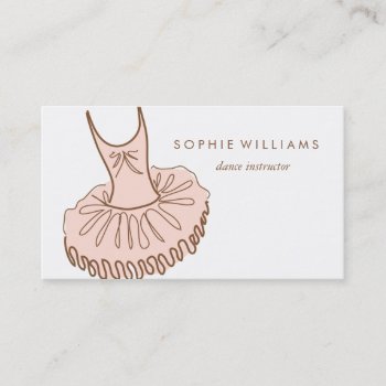 Dance Instructor Pink Tutu Business Card by lilanab2 at Zazzle