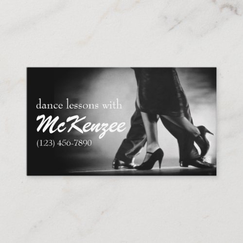 Dance Instructor Studio Lessons Business Card