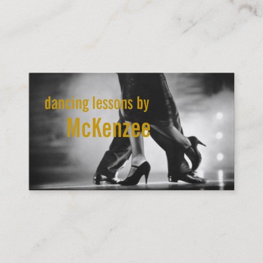 Customizable Dance, Instructor, Studio Lessons Business Card