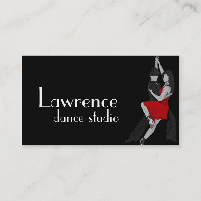 Dance Instructor Studio Lessons Business Card (Front)