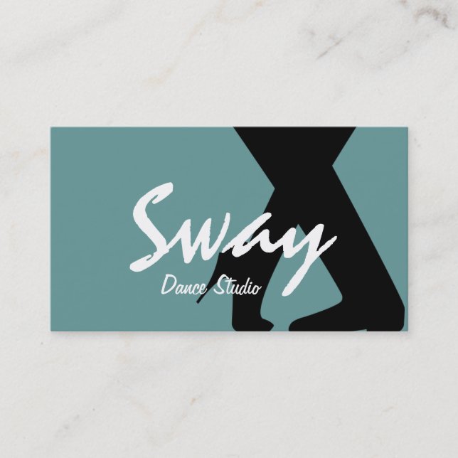 Dance Instructor Studio Lessons Business Card (Front)