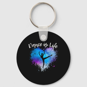 Dance Is Life Ballet Dancing Ballerina Teen Tween  Keychain