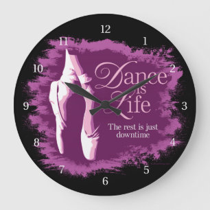Dance Is Life Large Clock