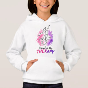 Dance Is My Therapy Dancer Watercolor Design Hoodie