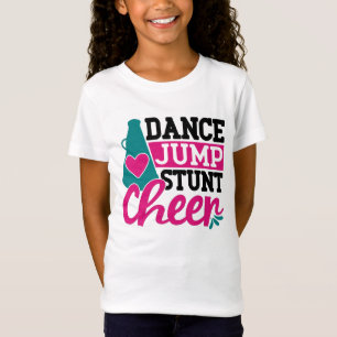 dance jump stunt cheer word art T-Shirt
