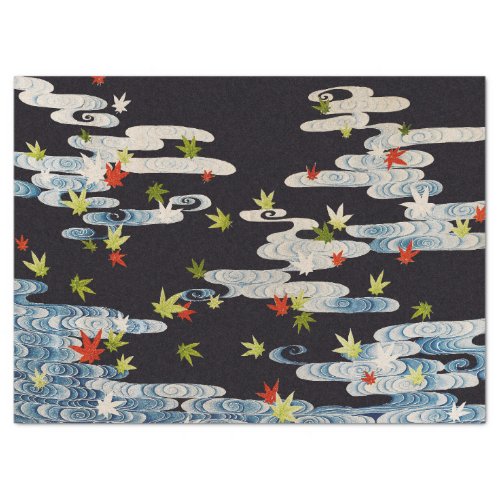 DANCE KIMONORUNNING WATERFALLING LEAVES Floral Tissue Paper