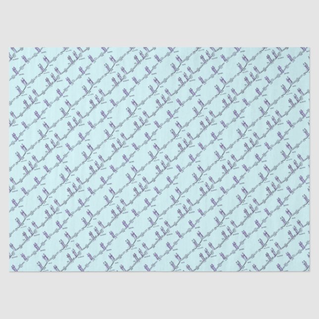 Dance Lessons Tissue Paper (Blue) (Front)