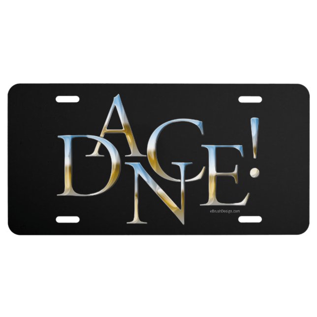 Dance! License Plate (Front)