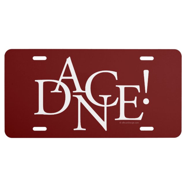 Dance! License Plate (Front)