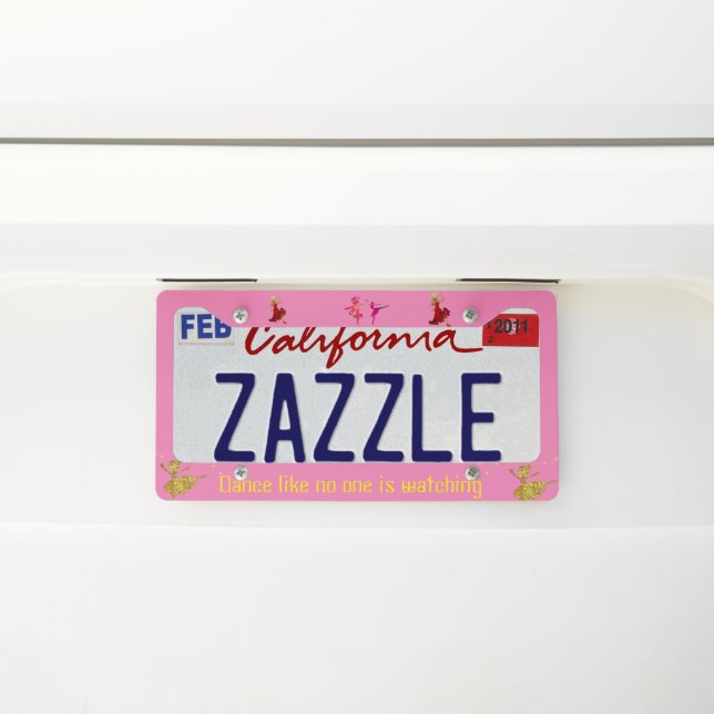 Dance License Plate Frame (On Car)