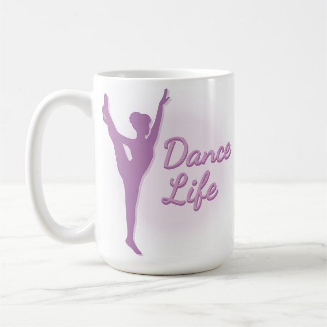 Dance Life Ballerina - Purple - Coffee Mug (Left)