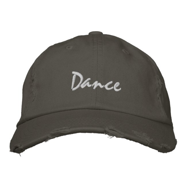 Dance Light Text  Embroidered Baseball Cap (Front)