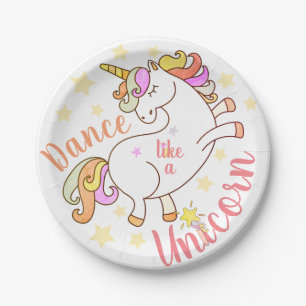 Dance like a Unicorn Personalized Paper Plates