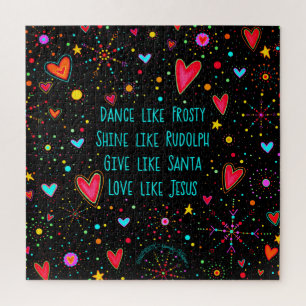 Dance like Frosty Modern Christmas Inspiring Jigsaw Puzzle