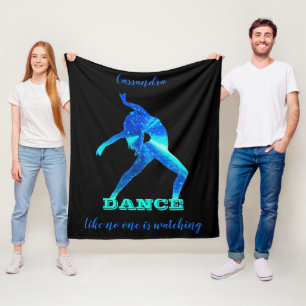 Dance Like no one is Watching Abstract Fleece Blanket