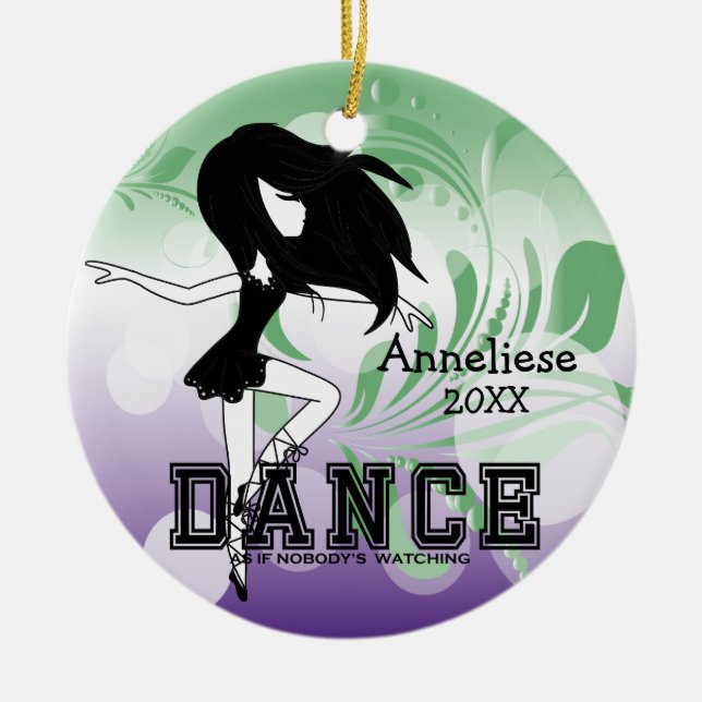 Dance Like No One is Watching Ceramic Ornament (Front)