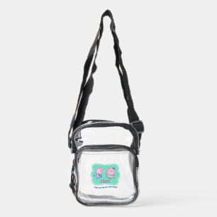 Dance Like No One is Watching Happy Dancing Pigs Clear Crossbody Bag