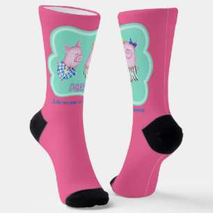 Dance Like No One is Watching Happy Dancing Pigs Socks
