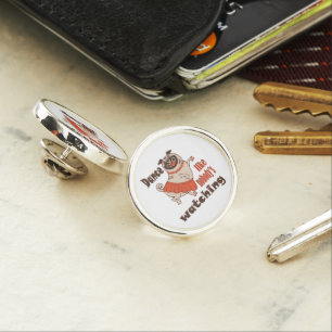 Dance like nobody is watching girly Pug Dog Lapel Pin
