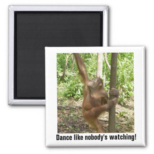 Dance Like Nobodys Watching Motivational Magnet