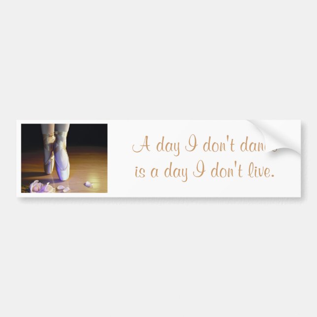Dance/Live Bumper Sticker (Front)
