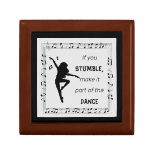 Dance Lover Inspirational Quote with Musical Notes Gift Box