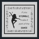 Dance Lovers Music Lovers Inspirational Life Quote Faux Canvas Print<br><div class="desc">This is a great design for anyone who loves music,  dance,  and inspirational quotes.</div>
