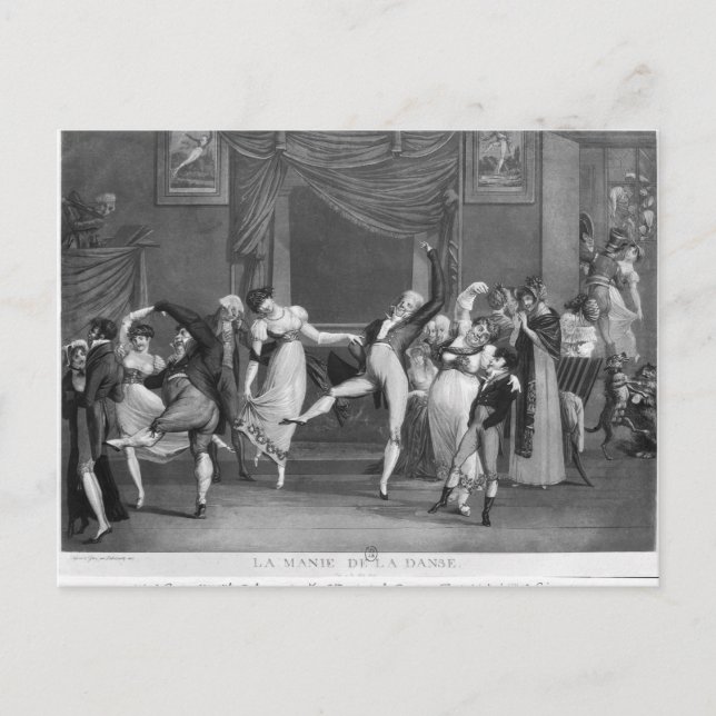 Dance mania, 1809 postcard (Front)