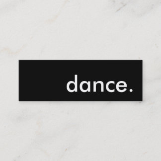 dance. mini business card