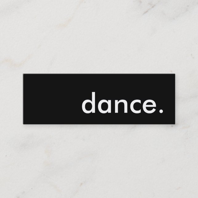 dance. mini business card (Front)