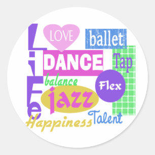 Dance Mix Classic Round Sticker