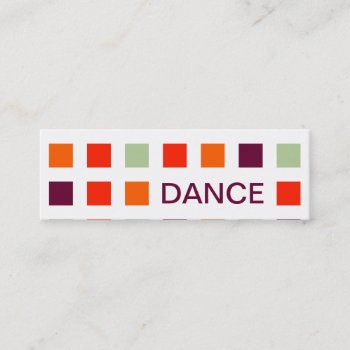 Dance (mod Squares) Mini Business Card by asyrum at Zazzle