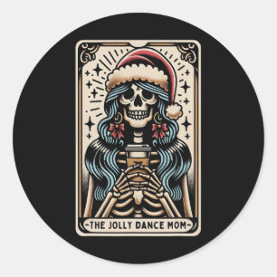 Dance Mom Christmas Tarot Card Dancing Teacher Dau Classic Round Sticker