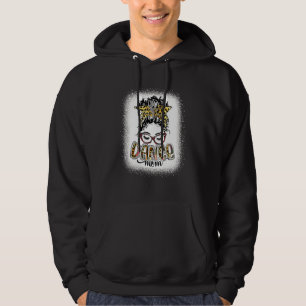 Dance Mom Leopard Messy Bun Bleached Women Mother' Hoodie