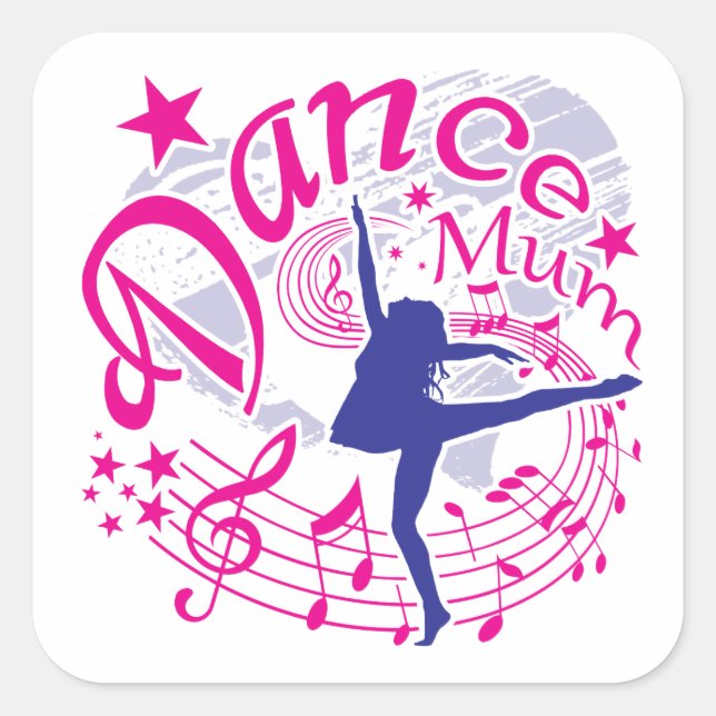 Dance Mom Square Sticker (Front)