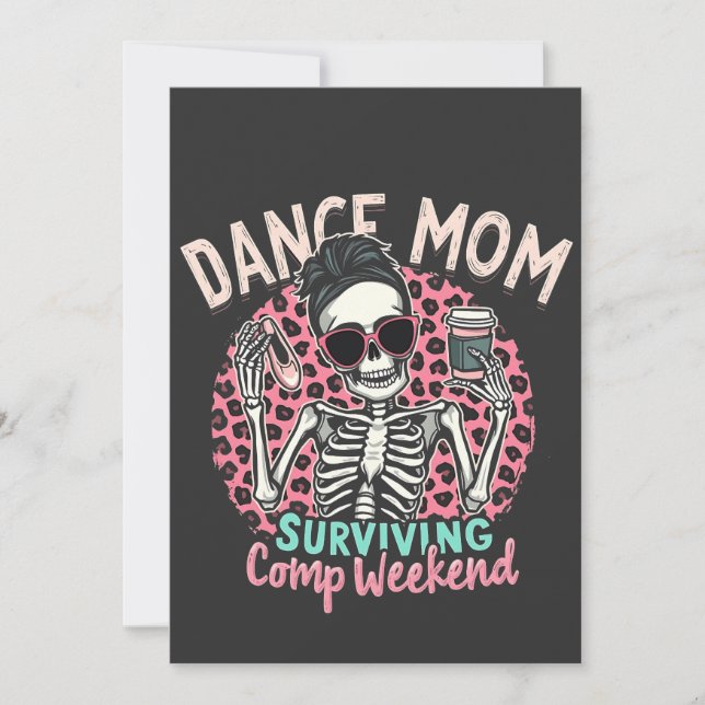 Dance Mom Surviving Comp Weekend Thank You Card (Front)