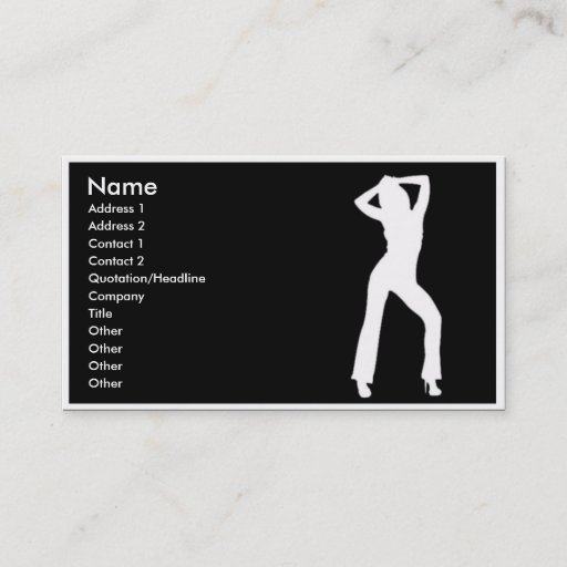 Customizable Dance move  Business card