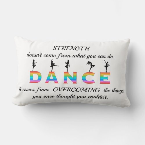 Dance multi_colored lumbar pillow