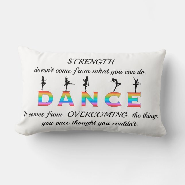 Dance, multi-colored lumbar pillow (Front)