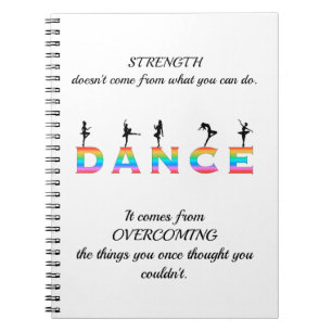 Dance, multi-colored notebook