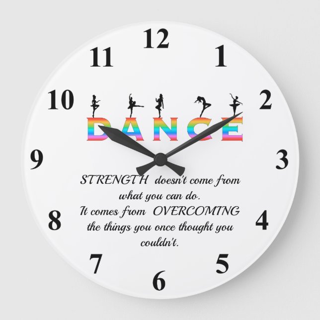 Dance, multi-coloured large clock (Front)