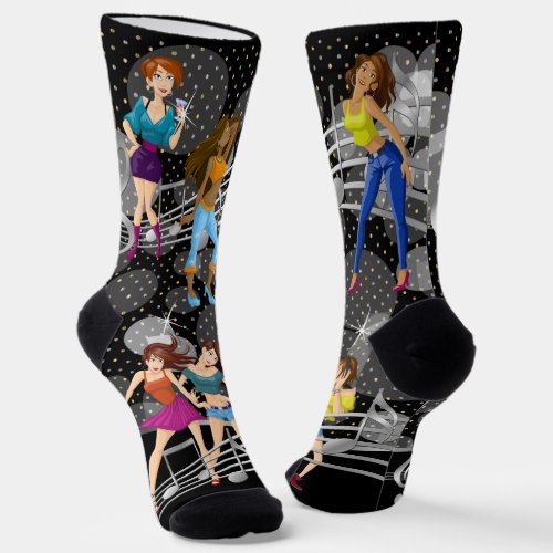 Dance Music Girls  Socks